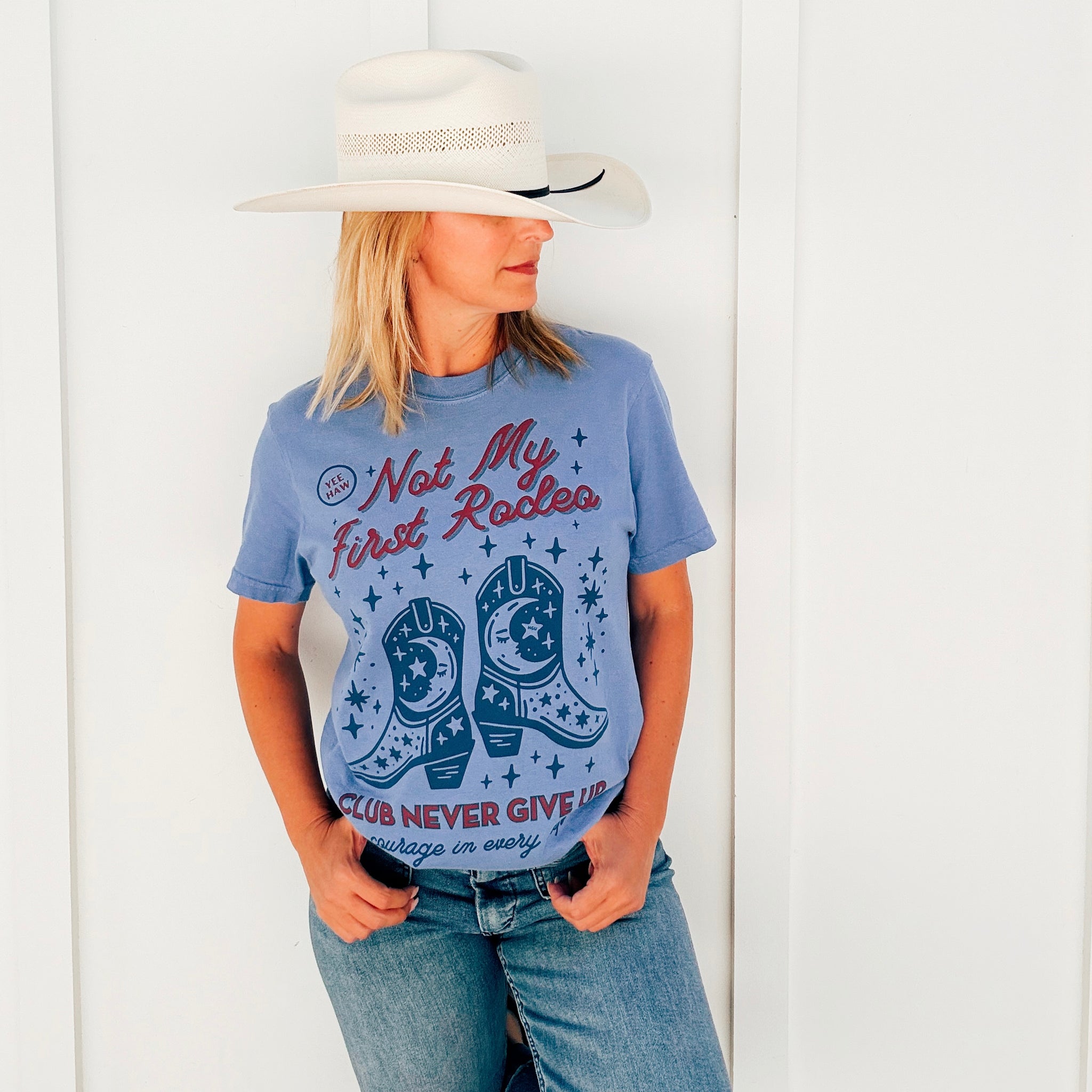 NOT MY FIRST RODEO (UNISEX BLUE)
