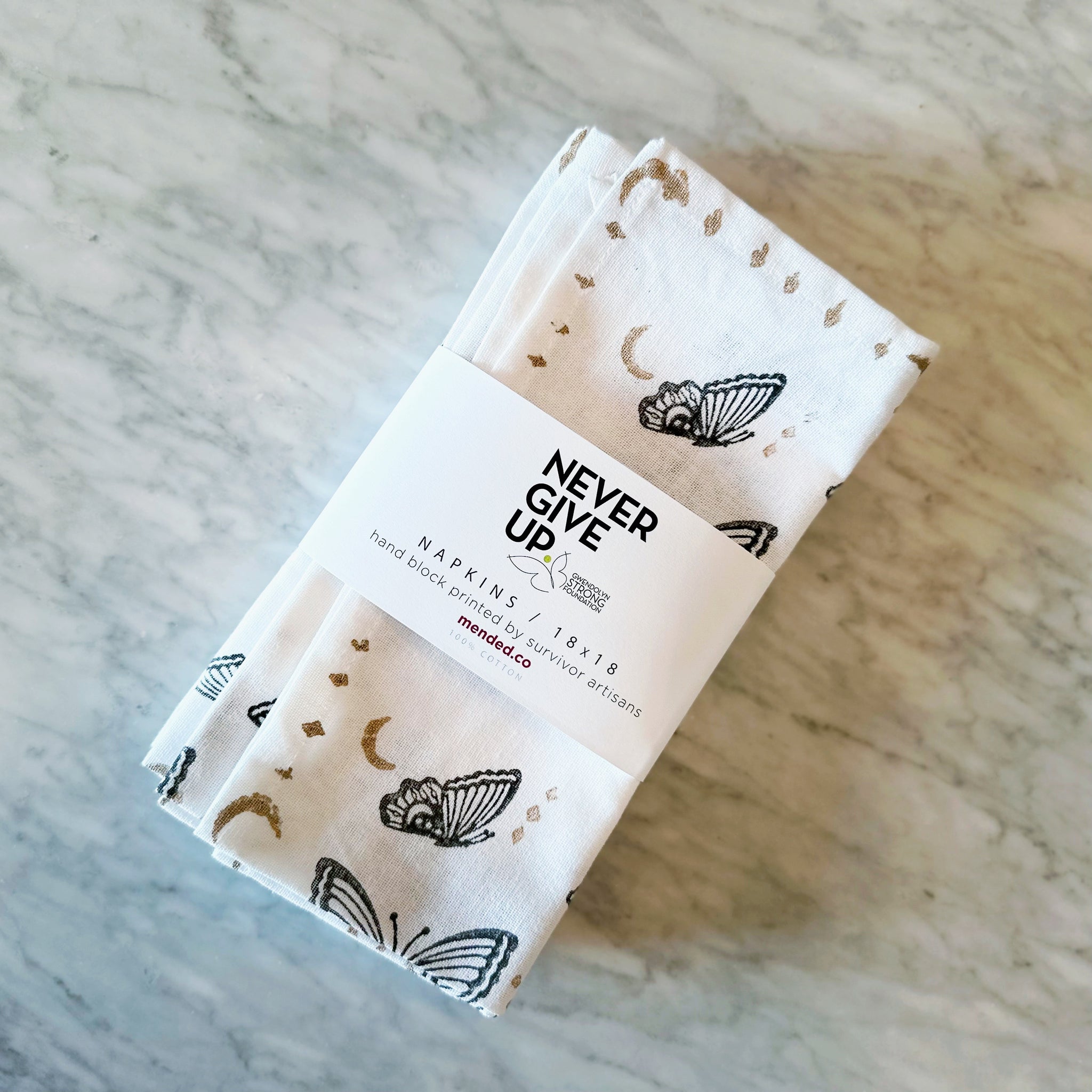 NGU X MENDED BUTTERFLY DINNER NAPKINS (SET OF 4)