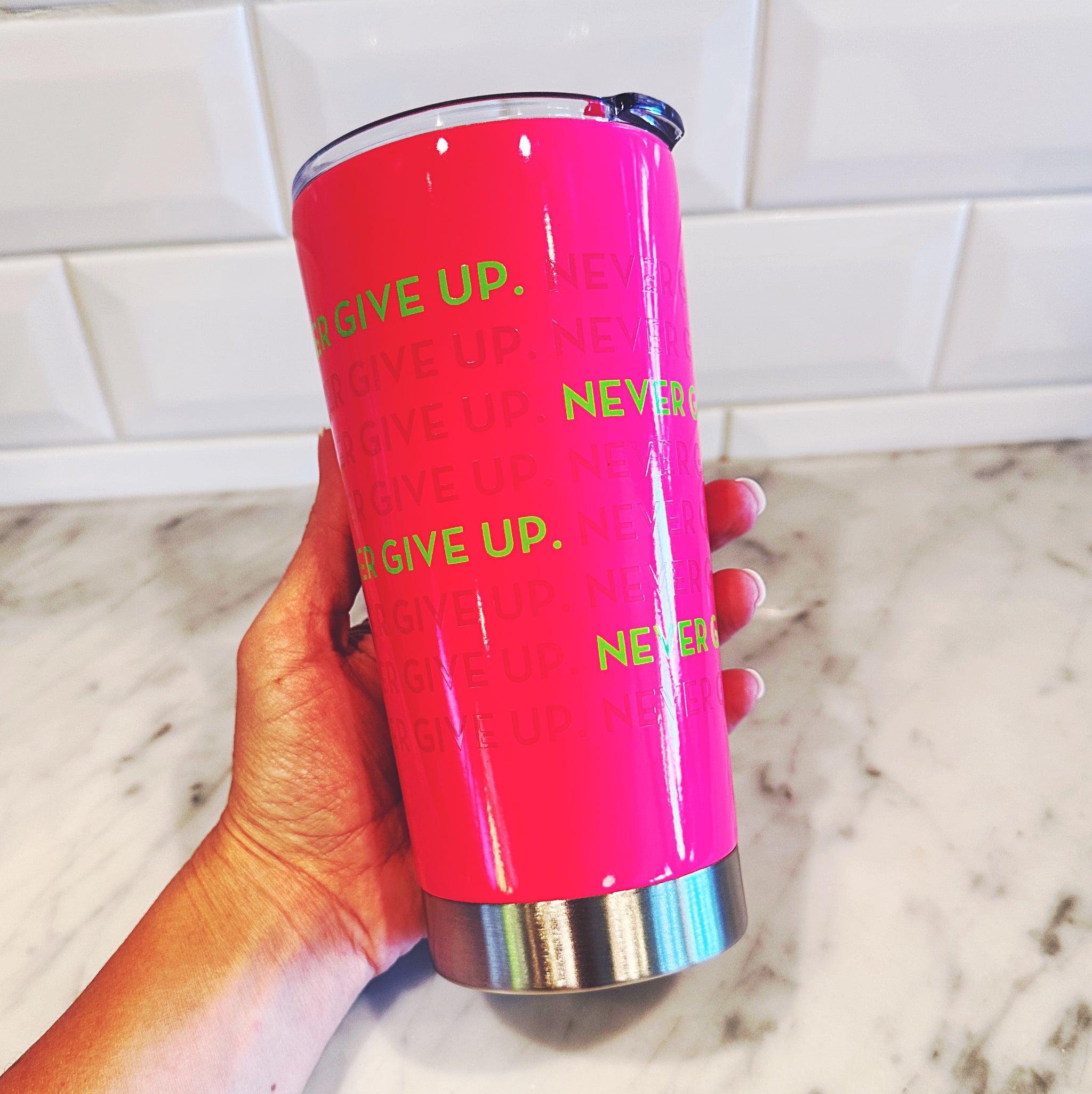 POWER PINK 20 OZ TUMBLER