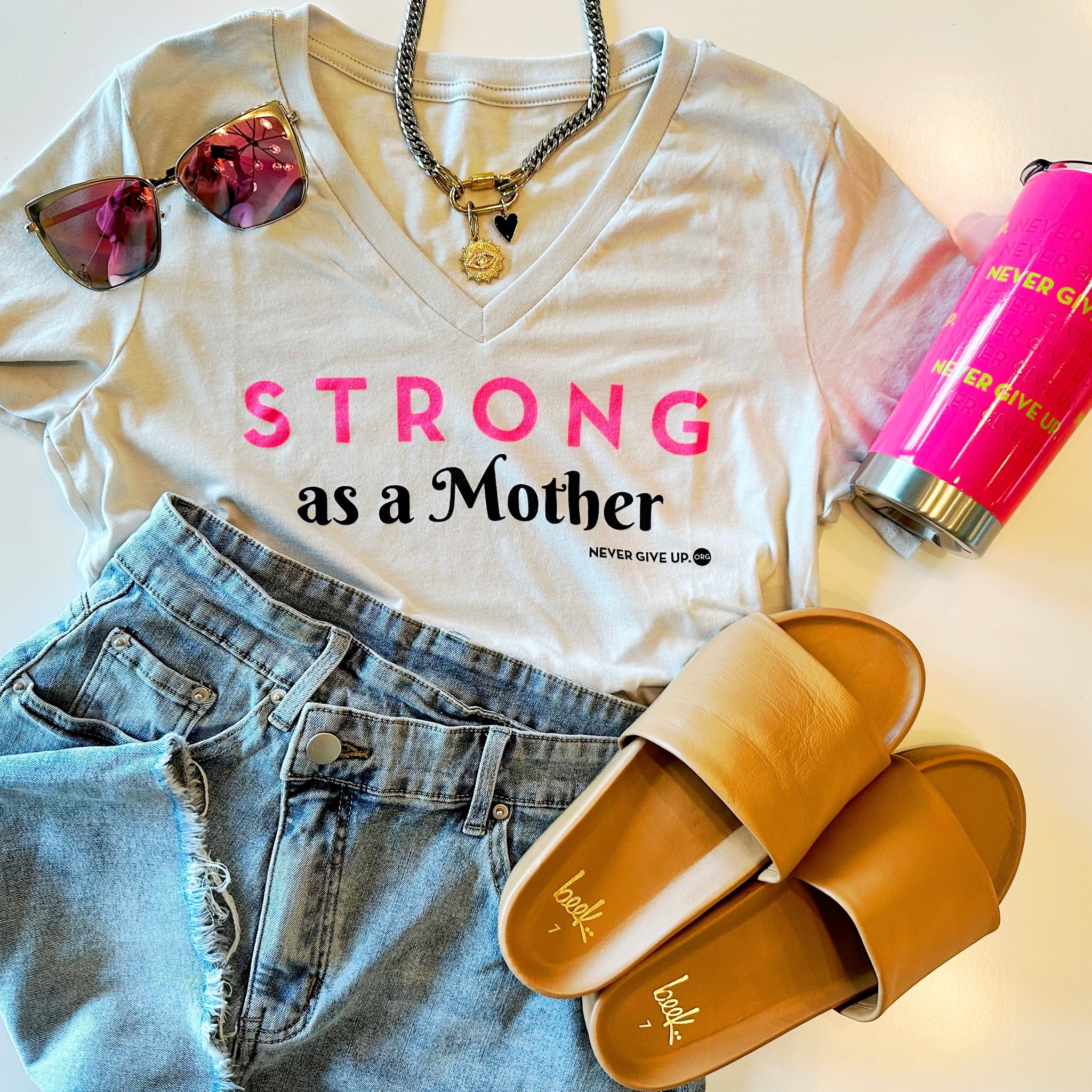 STRONG AS A MOTHER VNECK