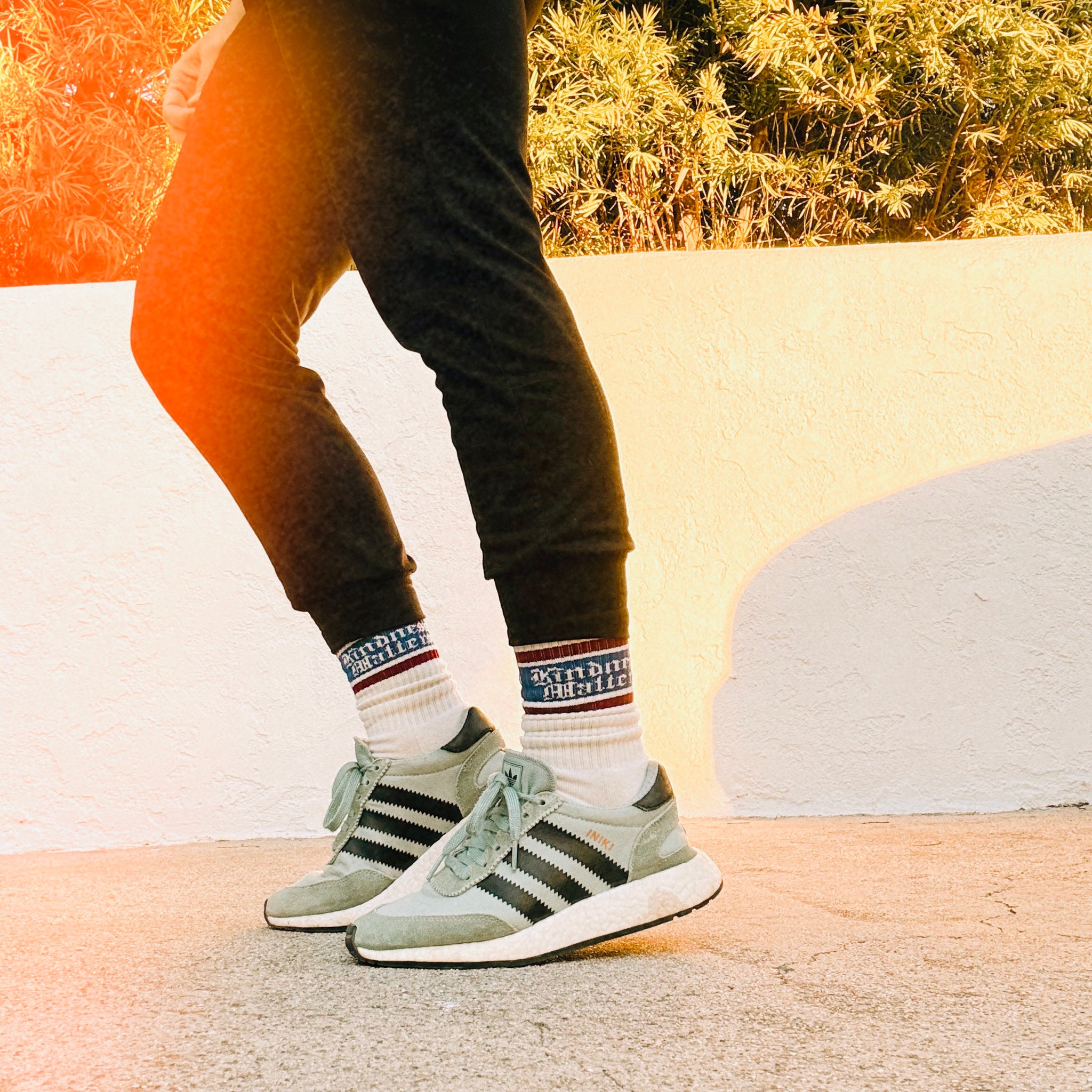 KINDNESS MATTERS STRIPED CREW SOCKS