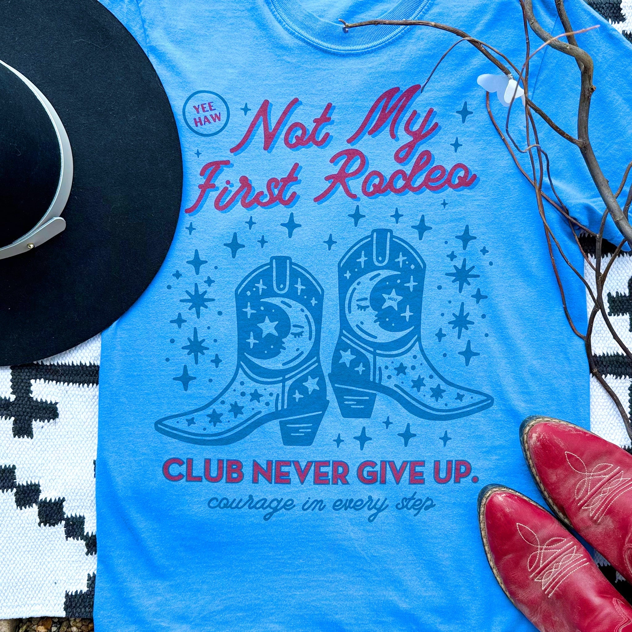 NOT MY FIRST RODEO (UNISEX BLUE)
