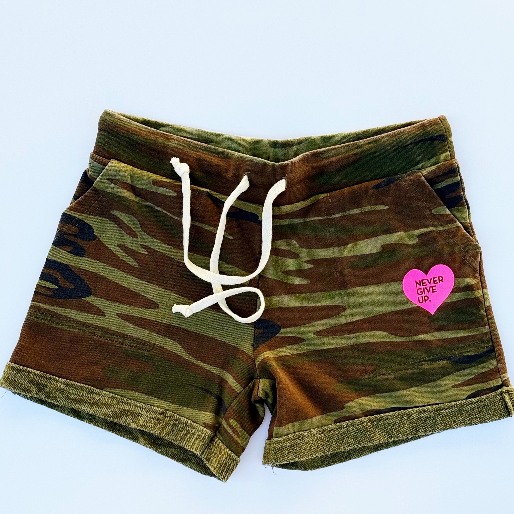CAMO HEART SHORTS