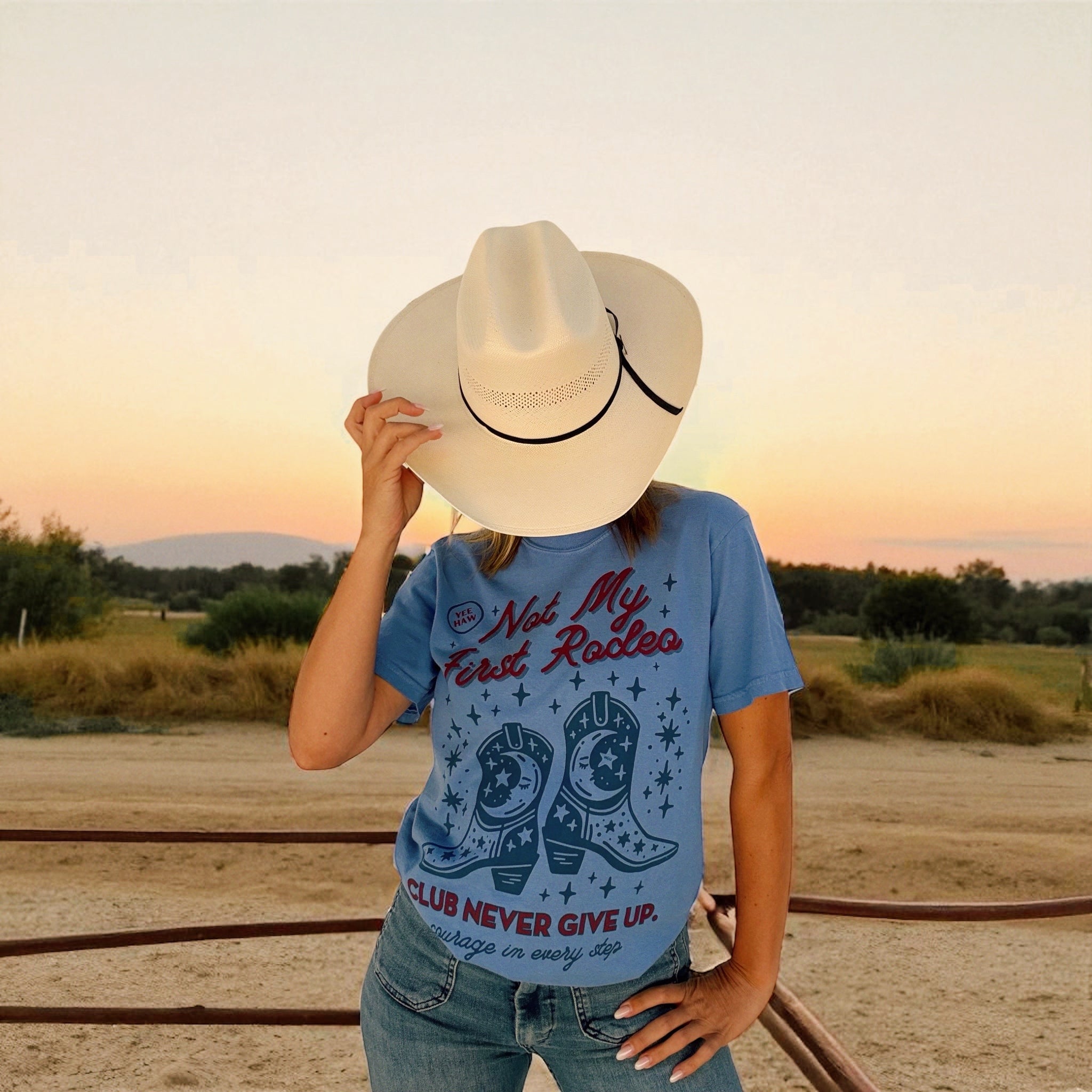 NOT MY FIRST RODEO (UNISEX BLUE)
