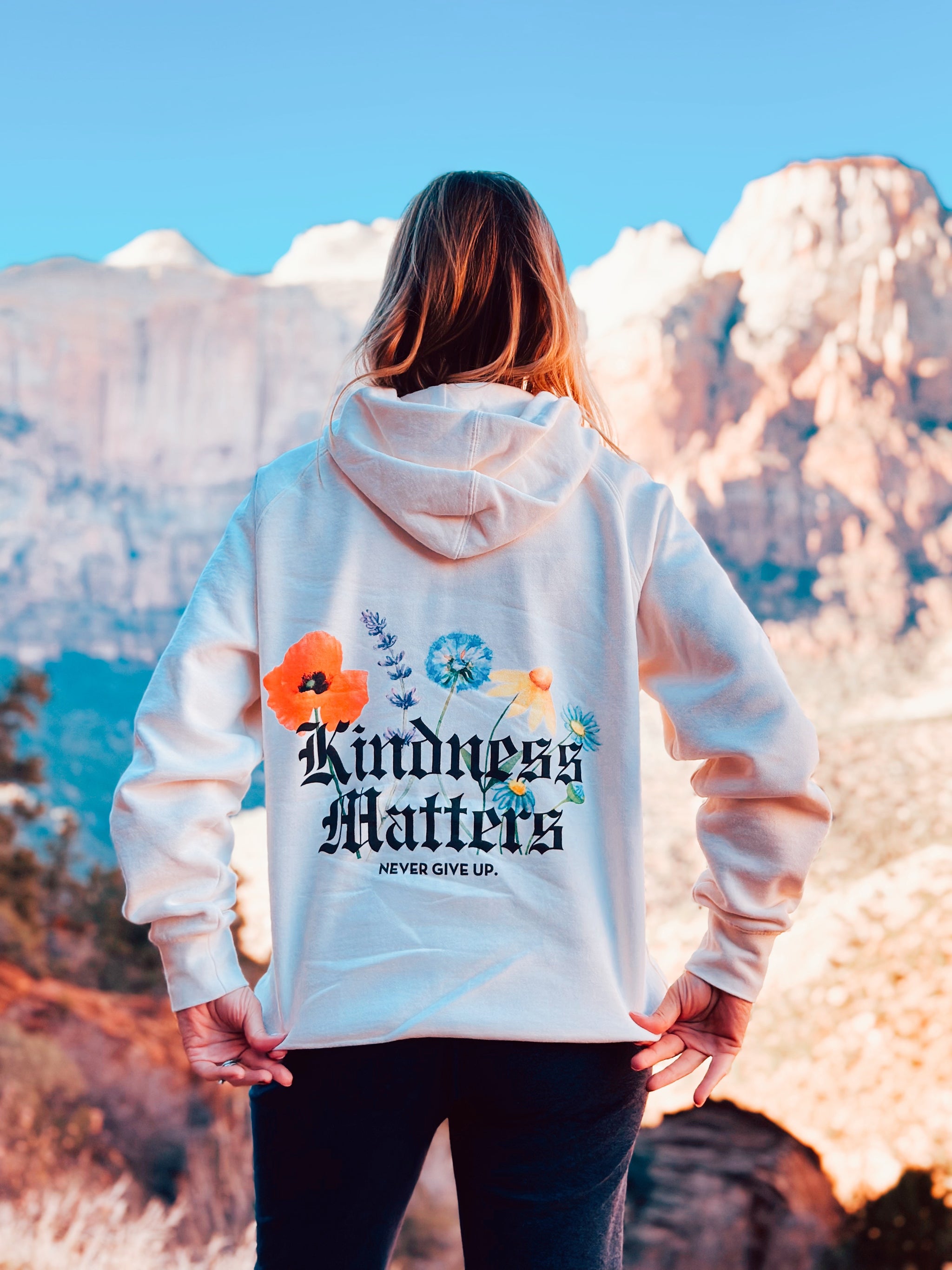 KINDNESS MATTERS OG FLORAL PREMIUM HOODIE