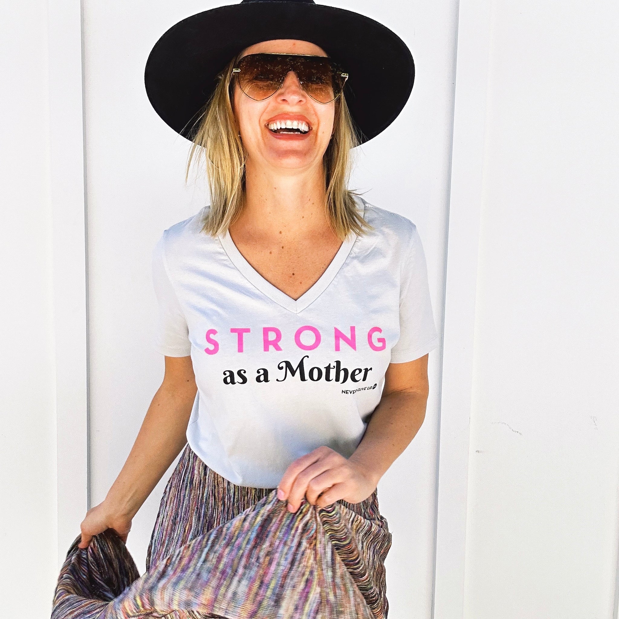 STRONG AS A MOTHER VNECK