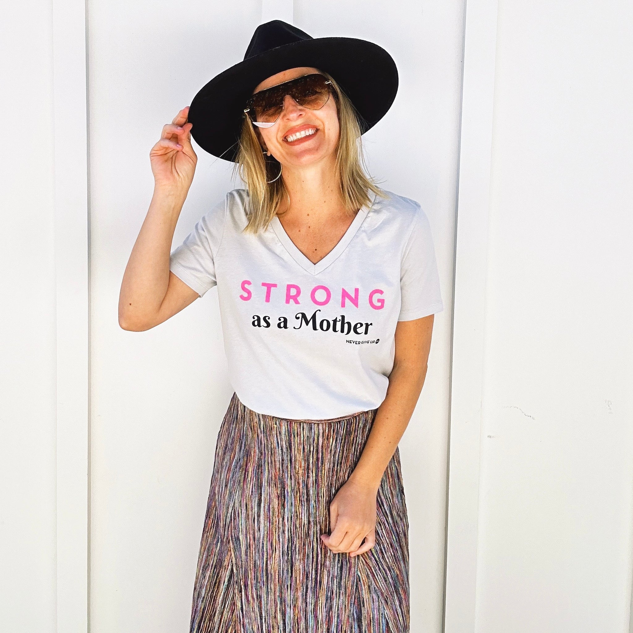 STRONG AS A MOTHER VNECK