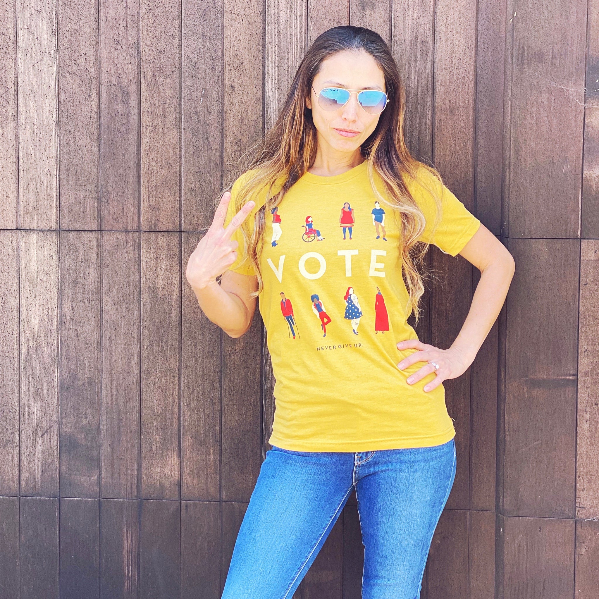 VOTE TEE (MUSTARD)