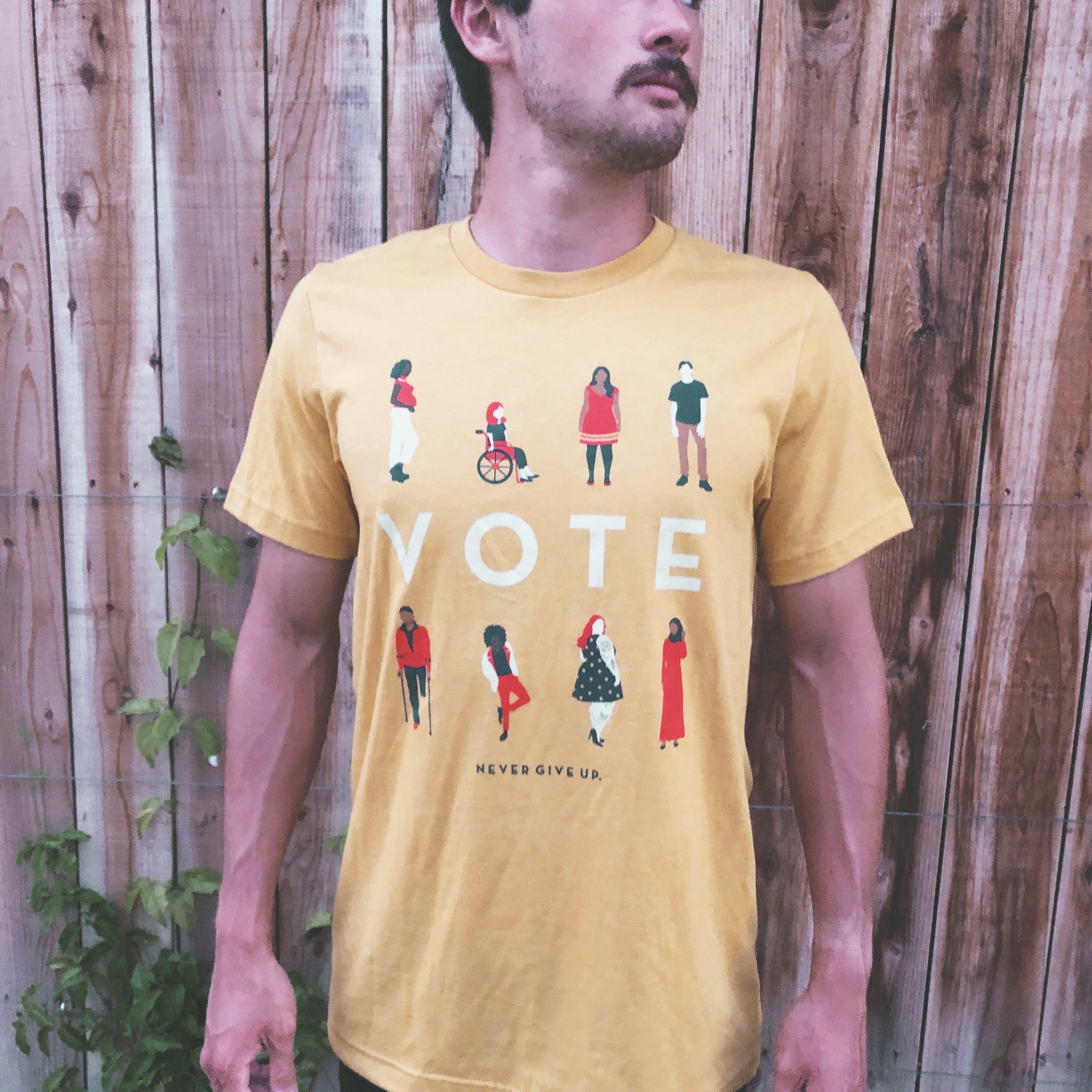 VOTE TEE (MUSTARD)
