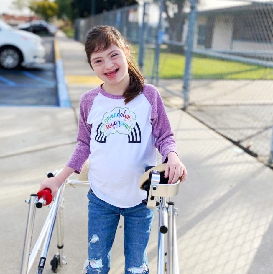 KIDS GWENDOLYN'S PLAYGROUND BASEBALL TEE