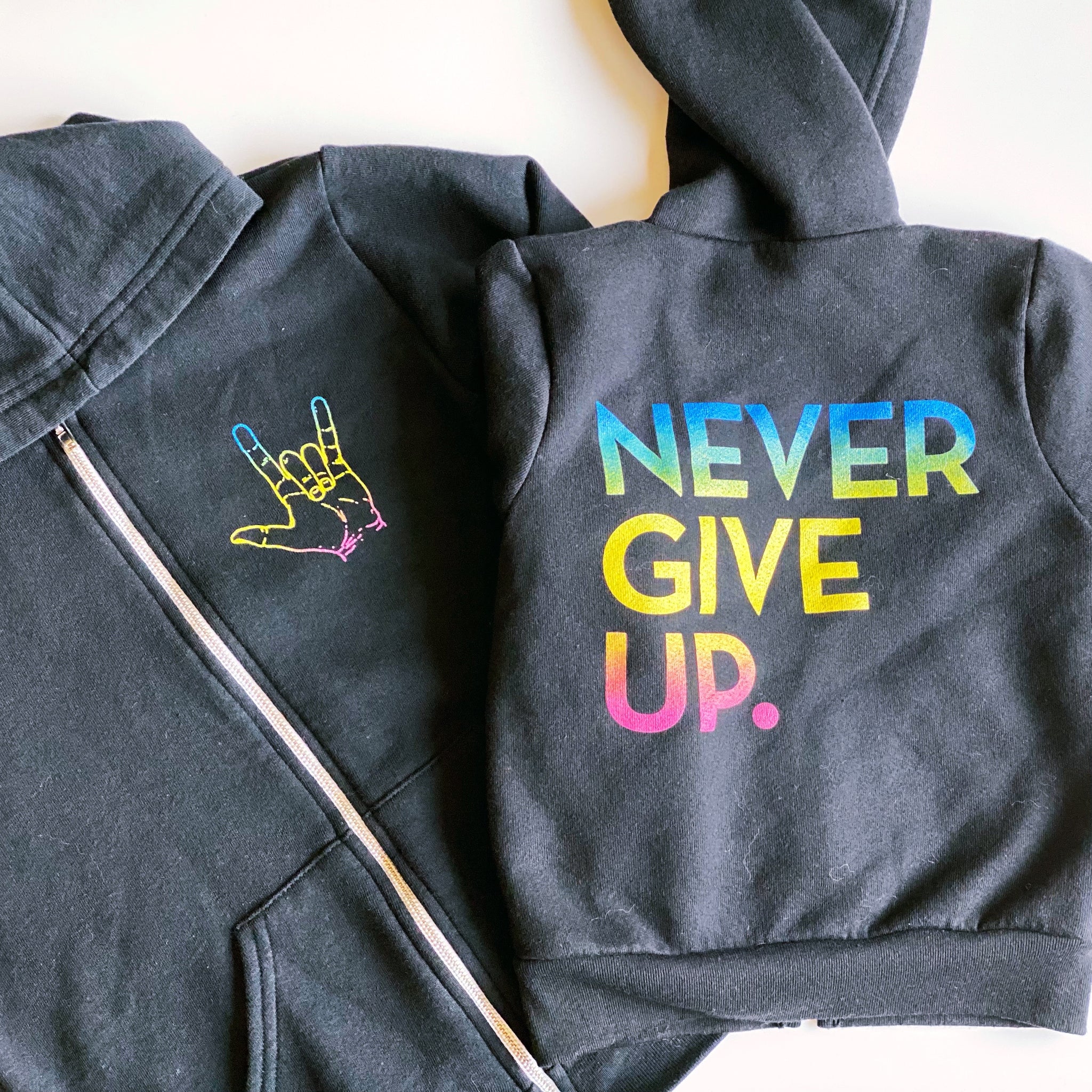 ILY LOVE AMERICAN SIGN LANGUAGE ZIP HOODIE