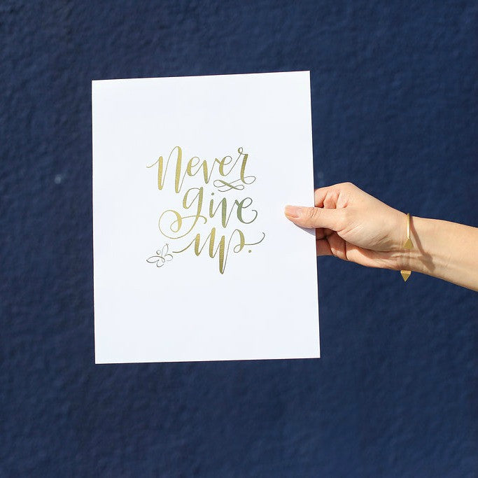 ART PRINT - CALLIGRAPHY GOLD PRINT
