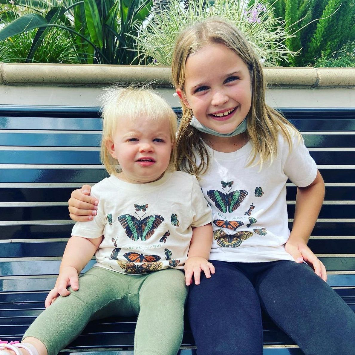 BUTTERFLY WE ARE ALL UNIQUE ORGANIC TEE