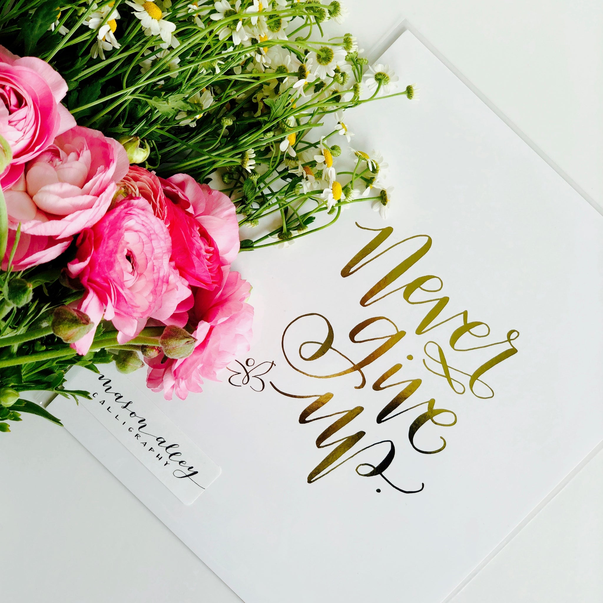 ART PRINT - CALLIGRAPHY GOLD PRINT