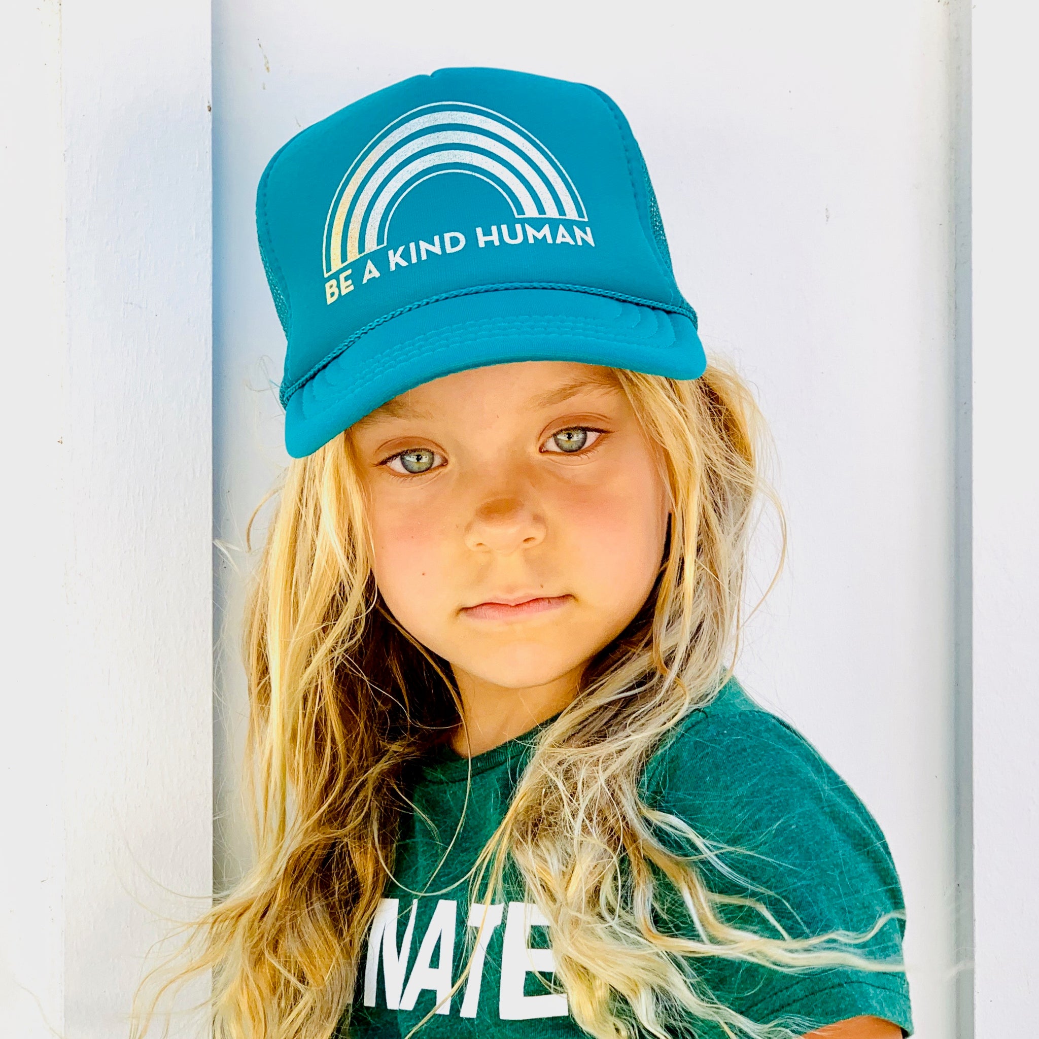 BE A KIND HUMAN TRUCKER HAT