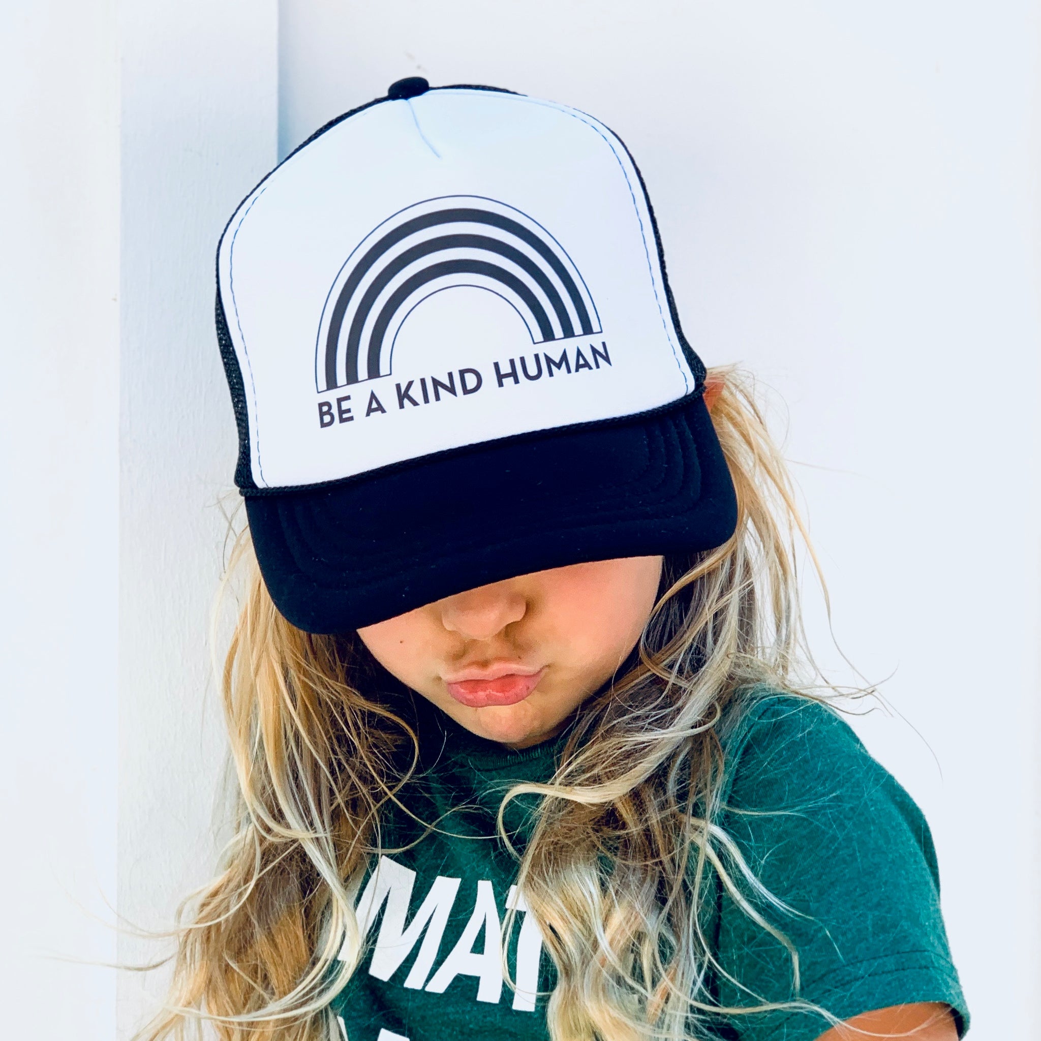 BE A KIND HUMAN TRUCKER HAT