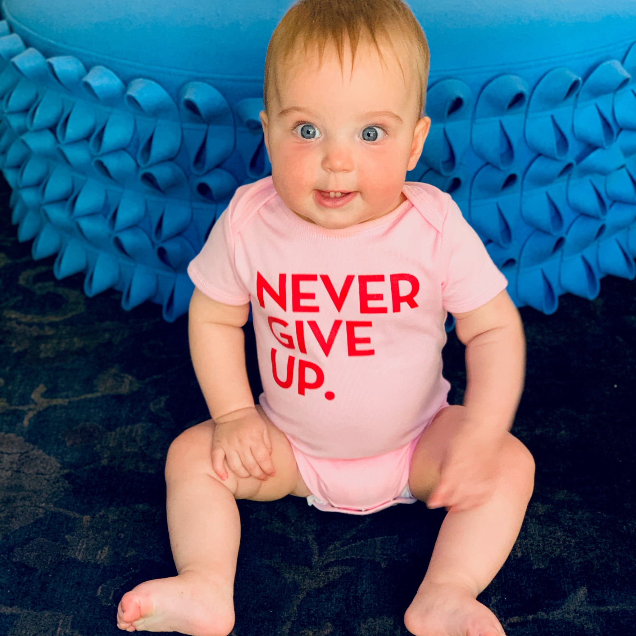 BABY PINK & RED SIGNATURE ONESIE