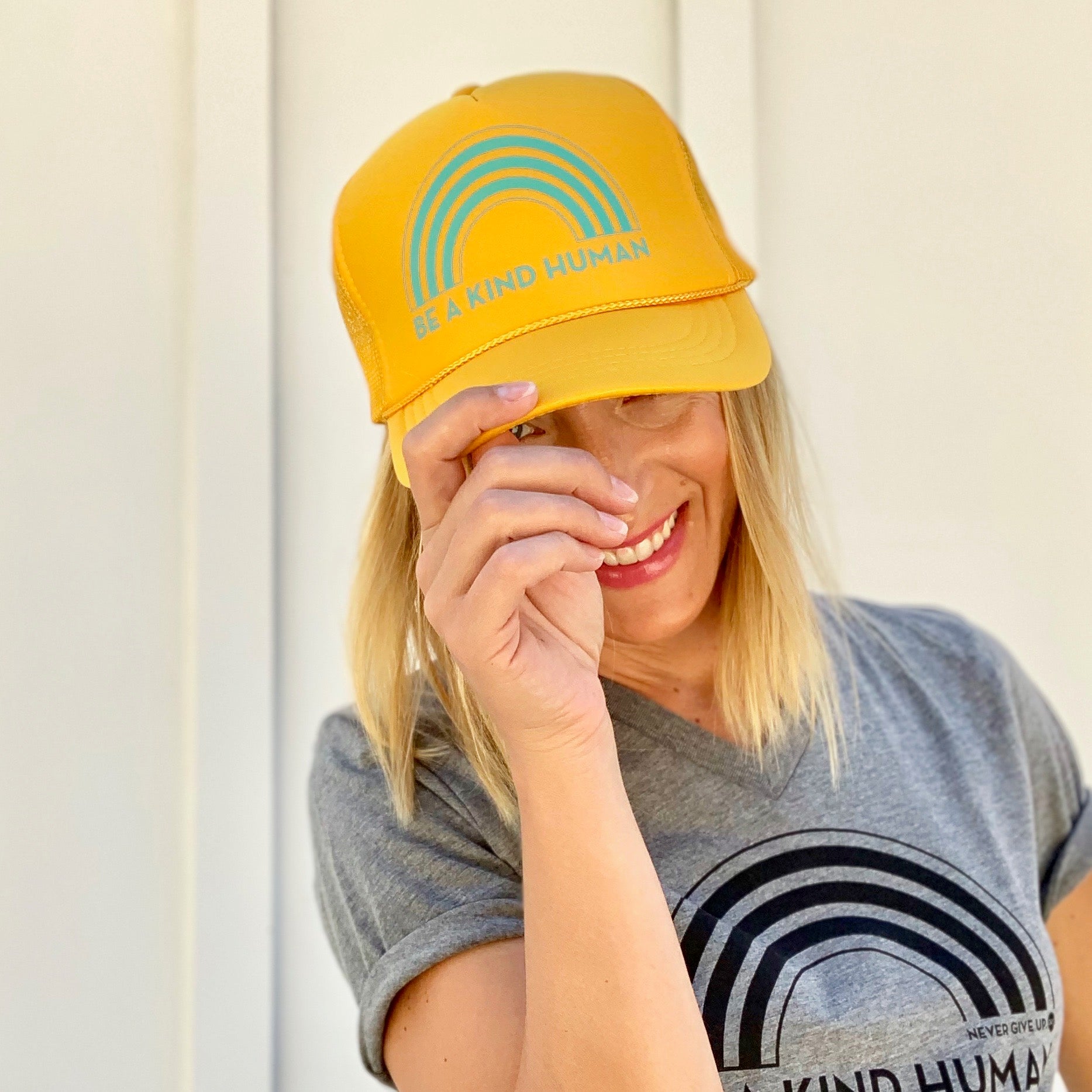 BE A KIND HUMAN TRUCKER HAT
