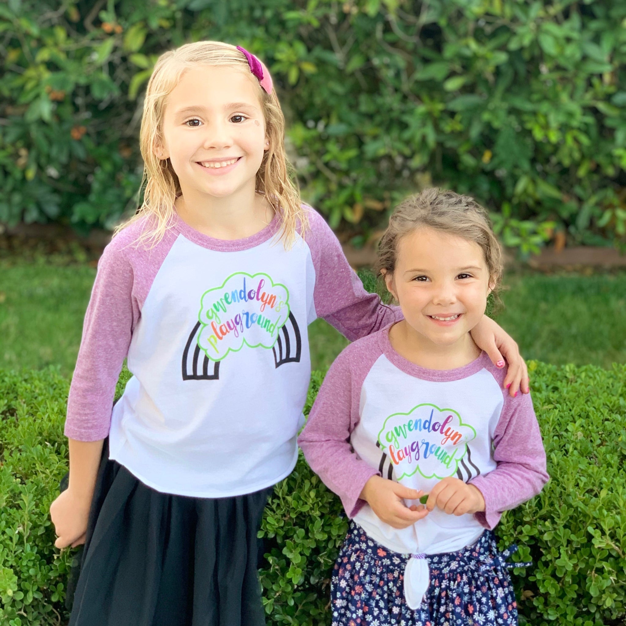 KIDS GWENDOLYN'S PLAYGROUND BASEBALL TEE