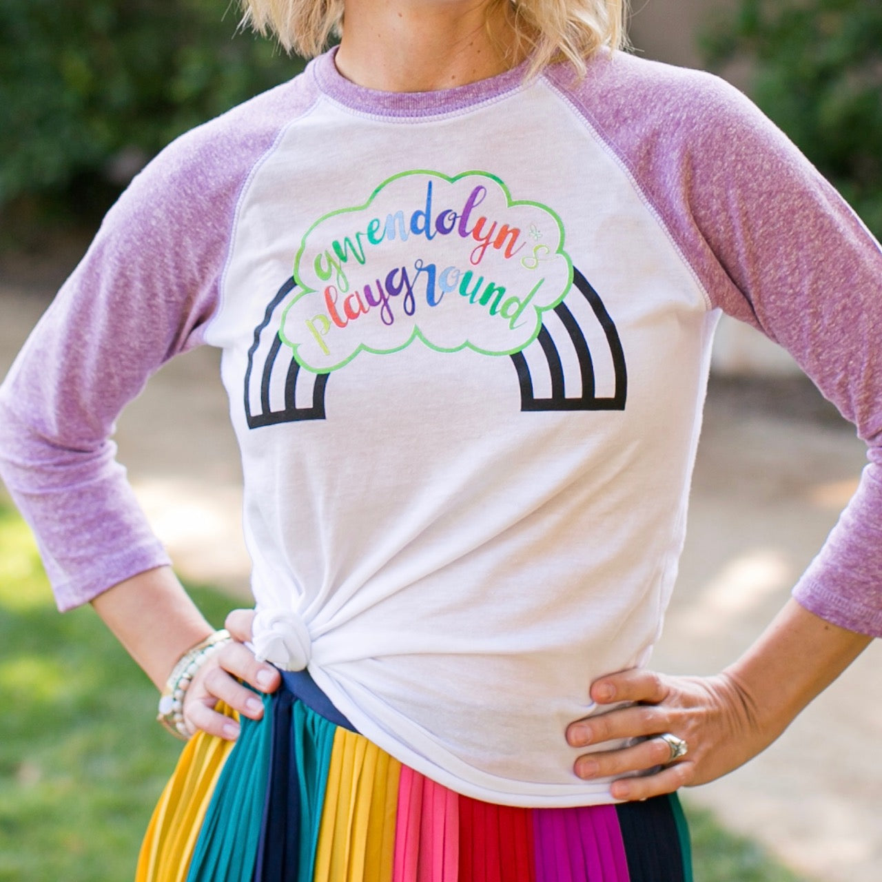 UNISEX GWENDOLYN'S PLAYGROUND BASEBALL TEE