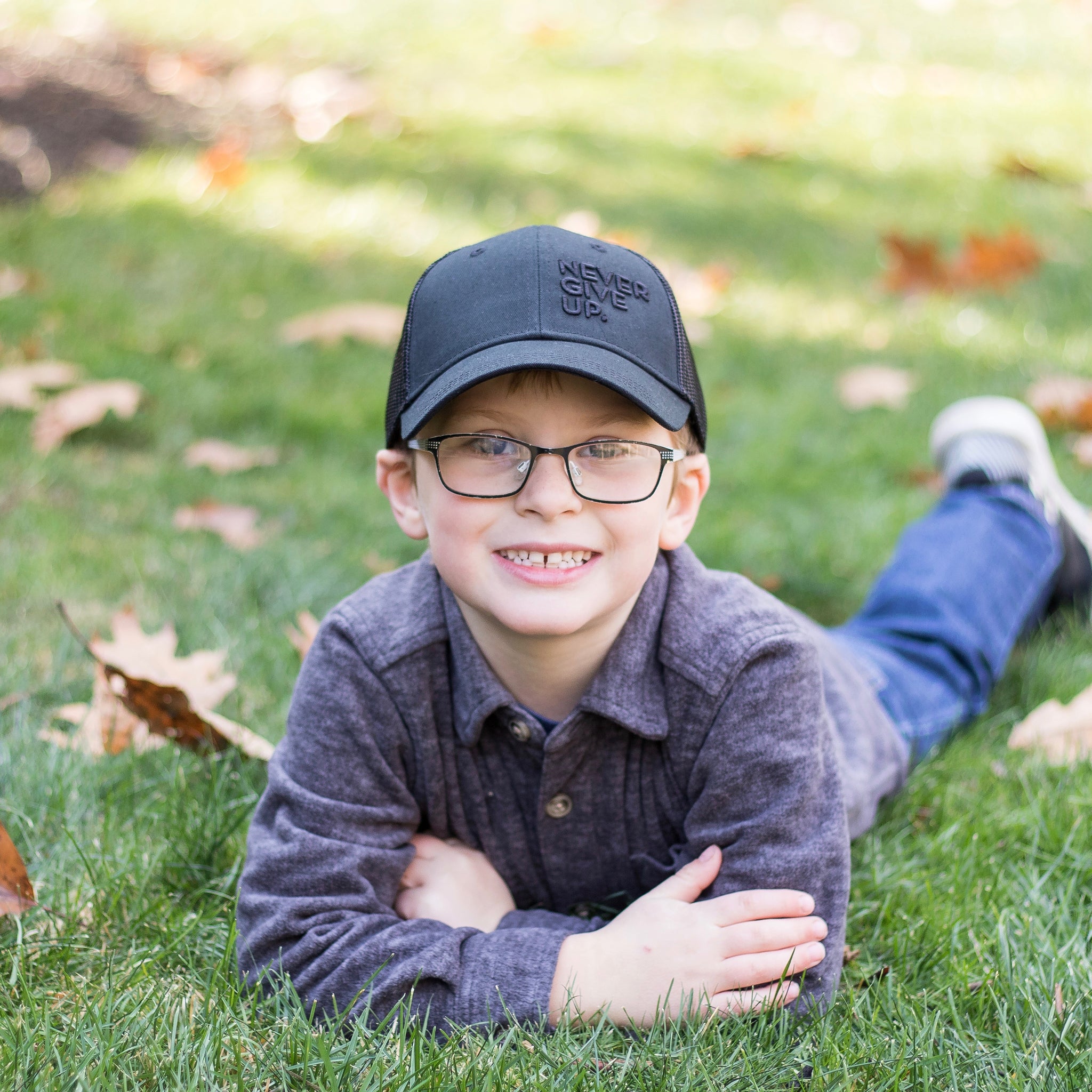 3D KIDS BLACK ON BLACK MONOCHROME HAT