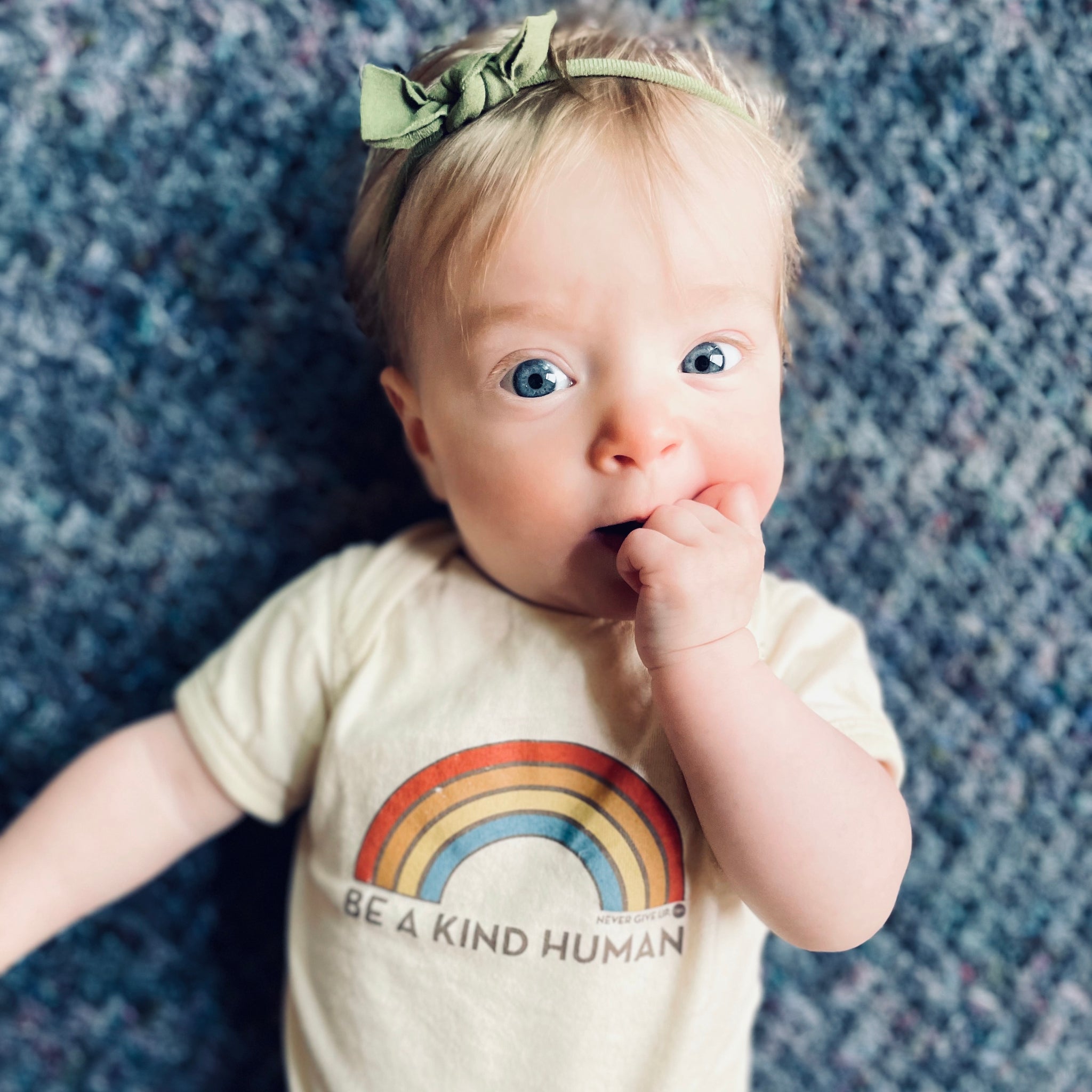 BE A KIND HUMAN ORGANIC ONESIE