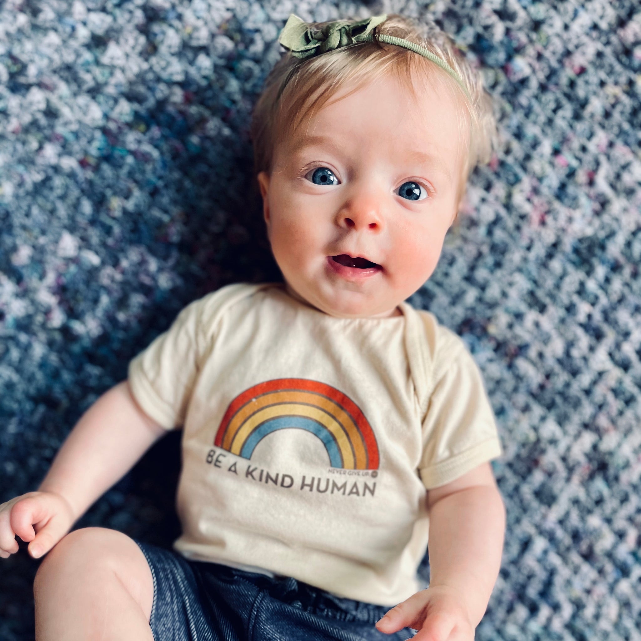 BE A KIND HUMAN ORGANIC ONESIE