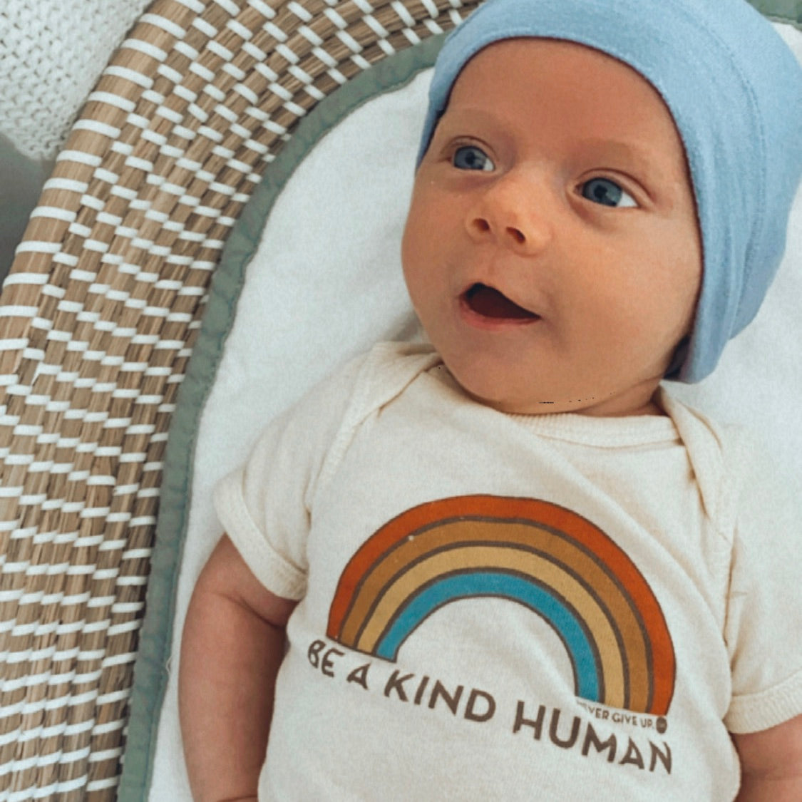 BE A KIND HUMAN ORGANIC ONESIE