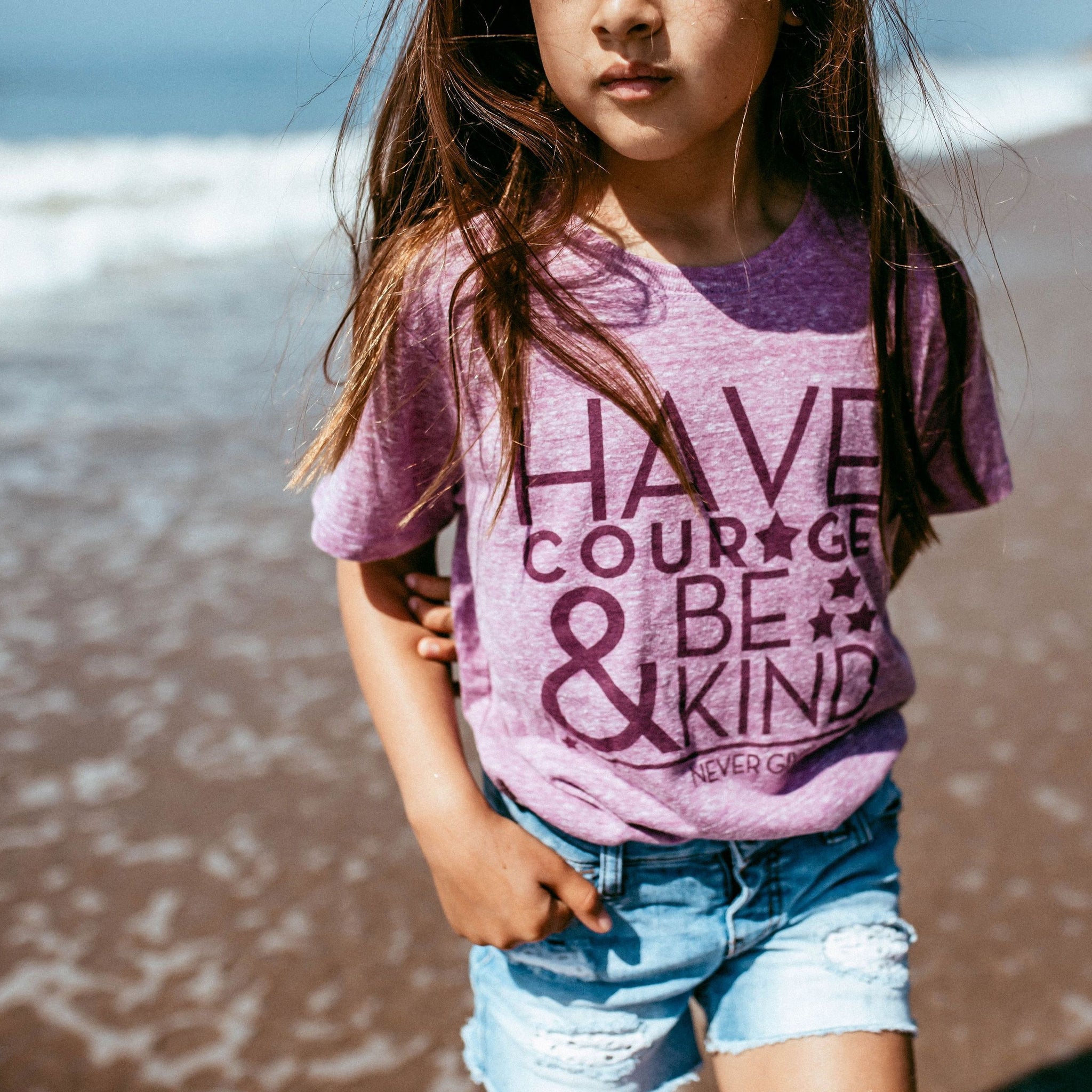 HAVE COURAGE & BE KIND TEE (LILAC)