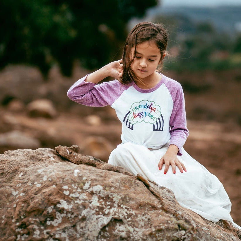 KIDS GWENDOLYN'S PLAYGROUND BASEBALL TEE