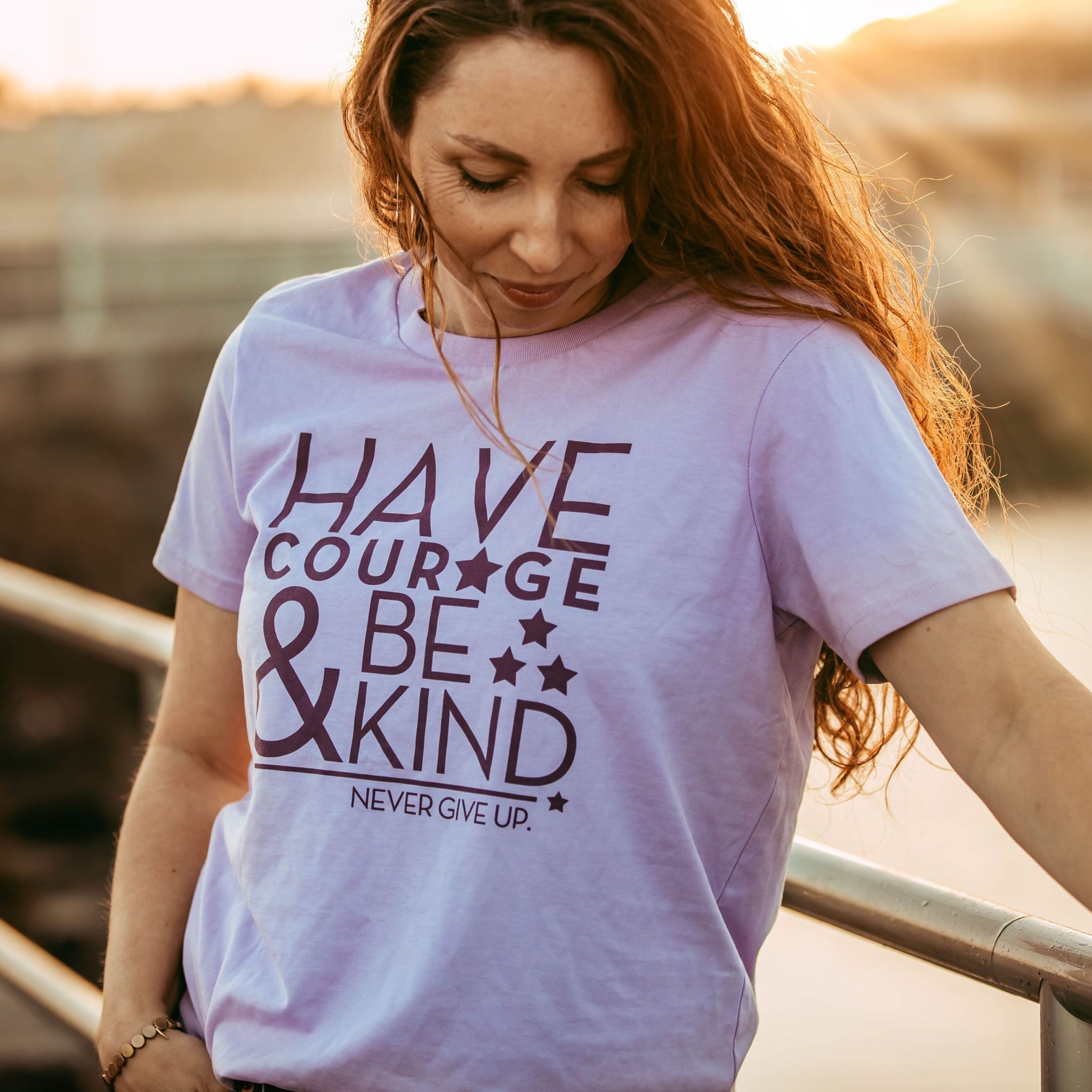 HAVE COURAGE & BE KIND TEE (LILAC)
