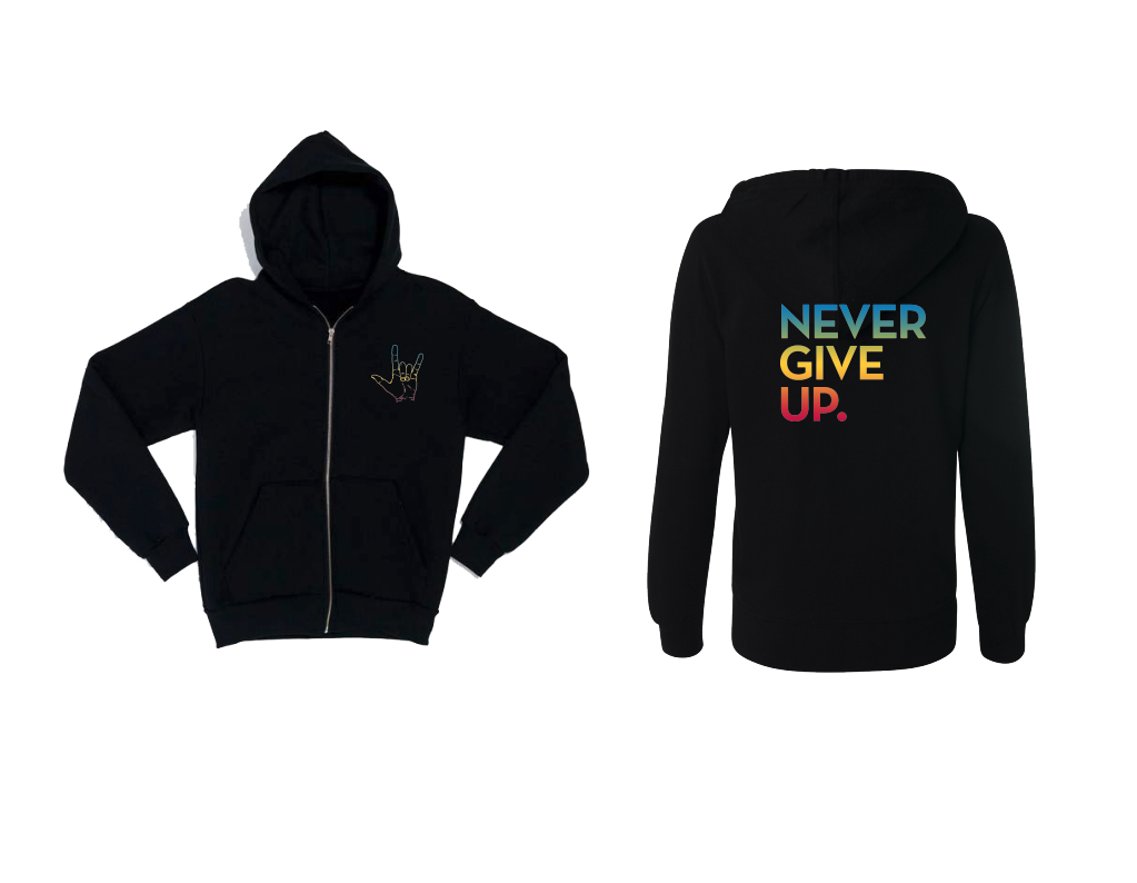 ILY LOVE AMERICAN SIGN LANGUAGE ZIP HOODIE