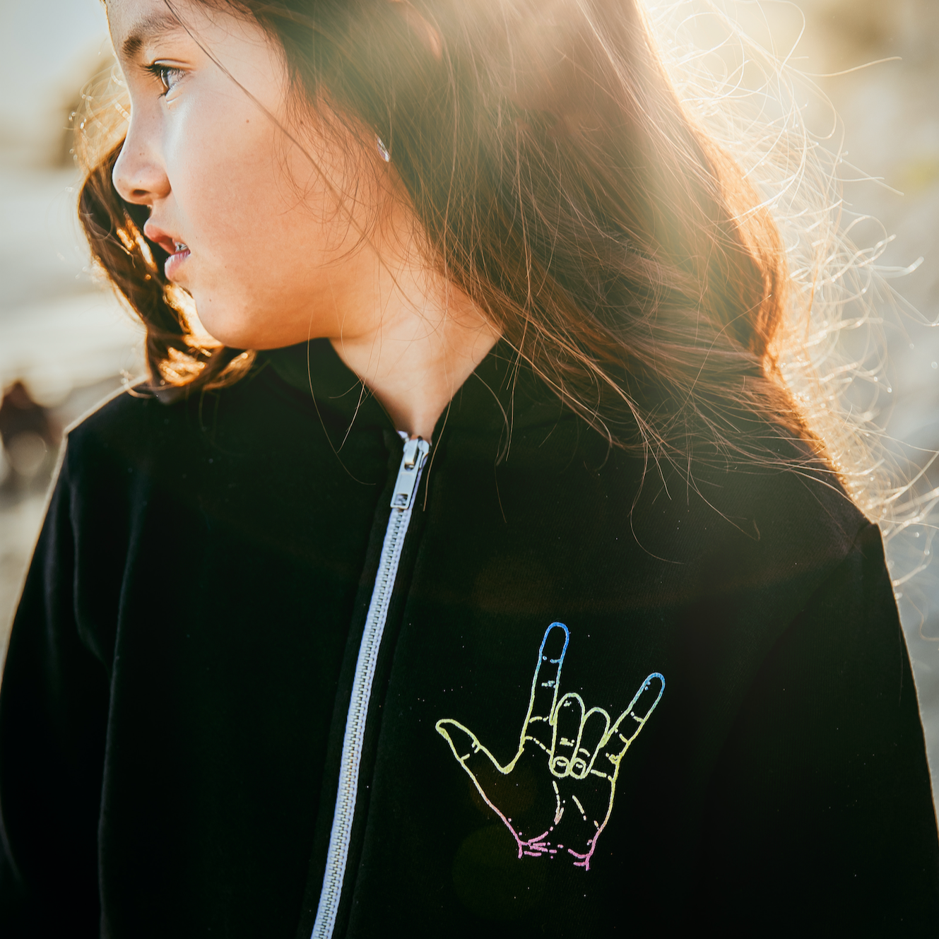 ILY LOVE AMERICAN SIGN LANGUAGE ZIP HOODIE