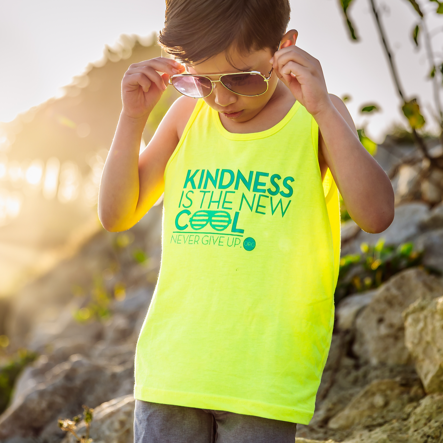 KIDS KINDNESS IS THE NEW COOL TANK (NEON)