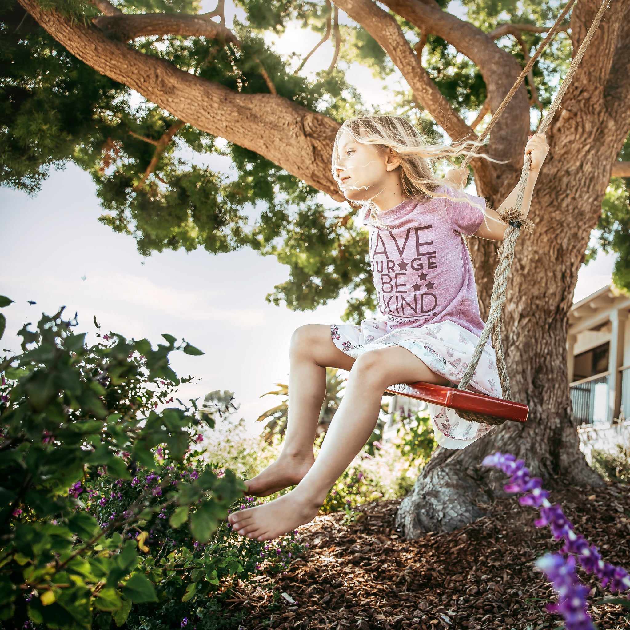 HAVE COURAGE & BE KIND TEE (LILAC)