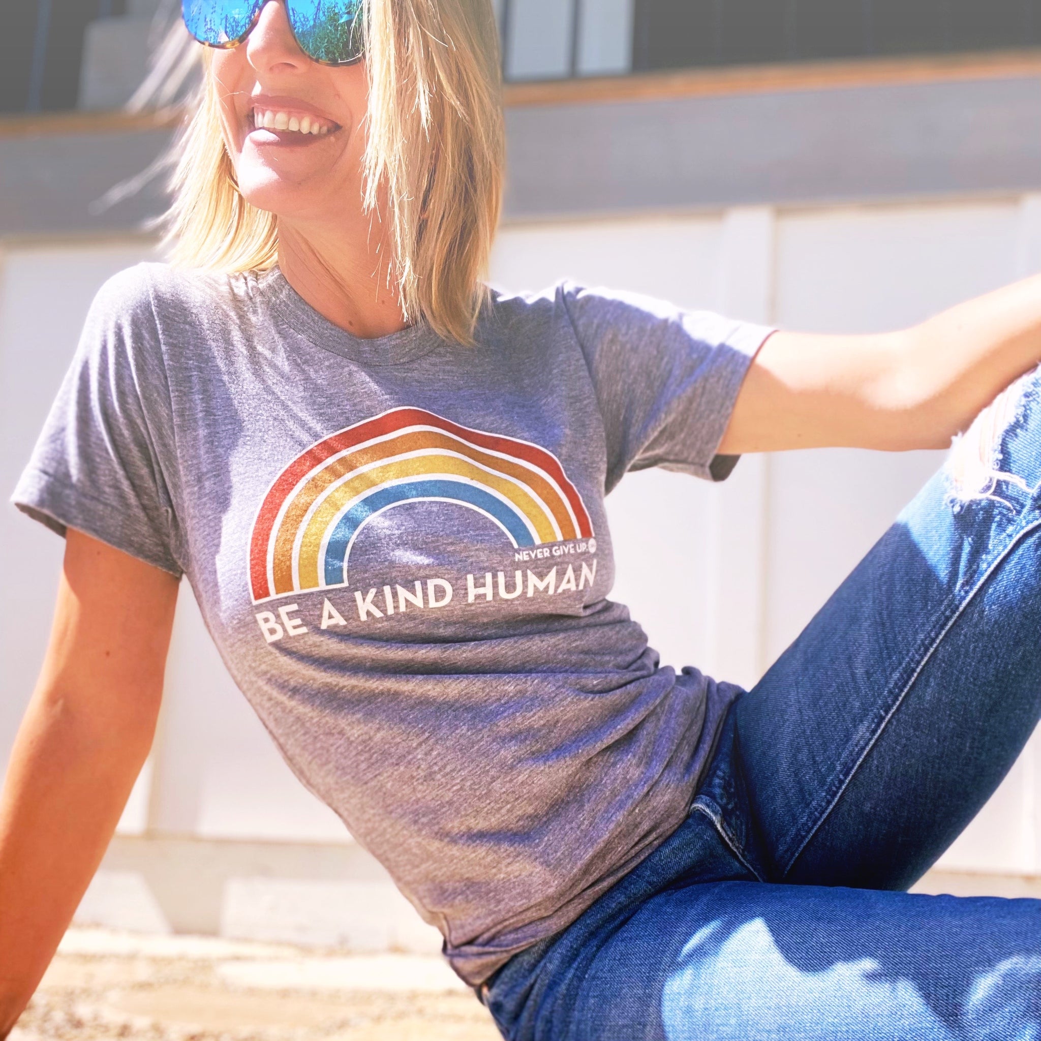 BE A KIND HUMAN (RAINBOW) TEE