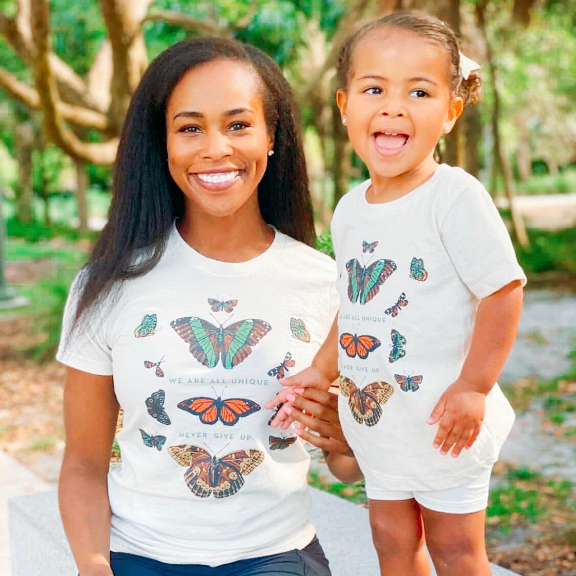 BUTTERFLY WE ARE ALL UNIQUE ORGANIC TEE