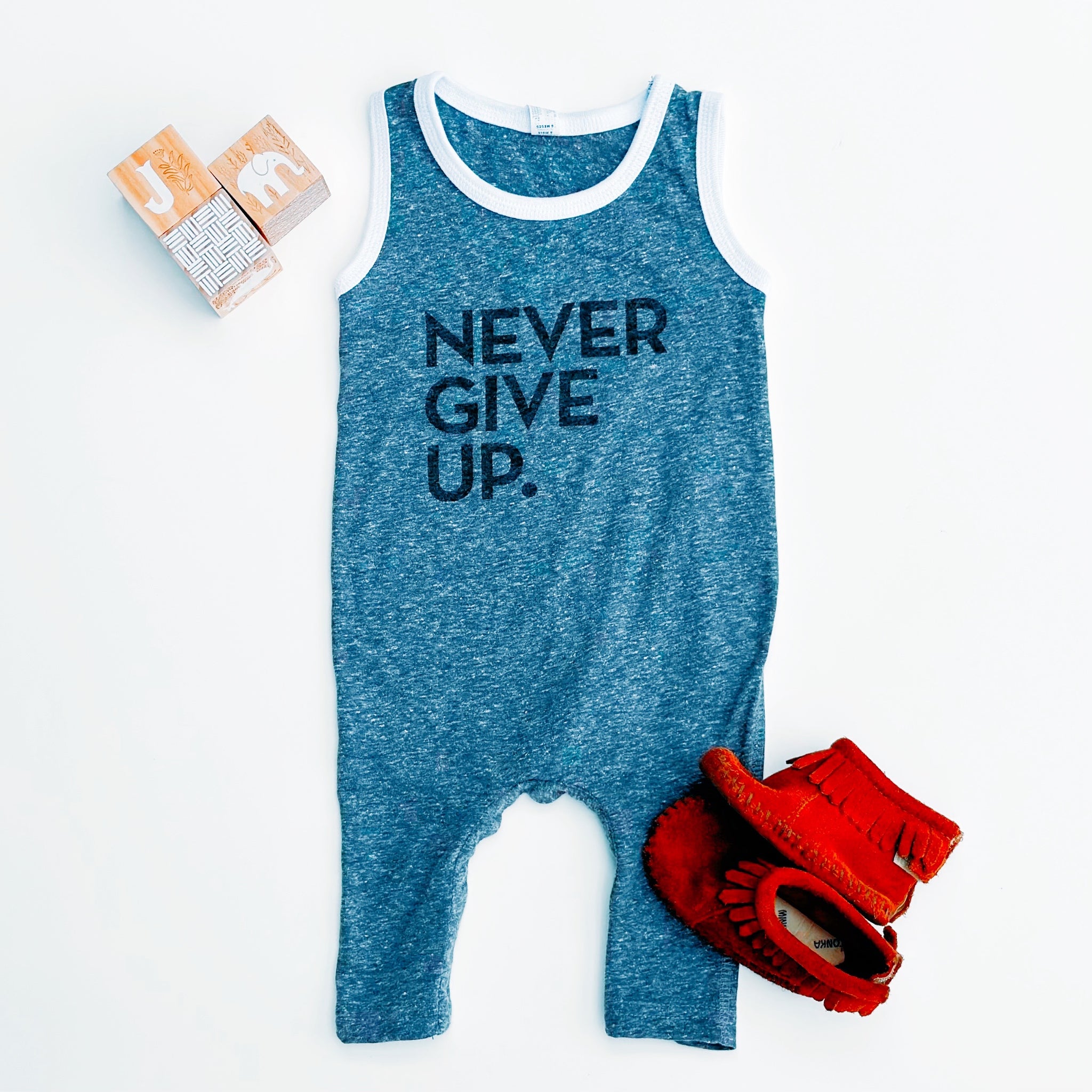 NEVER GIVE UP. ROMPER