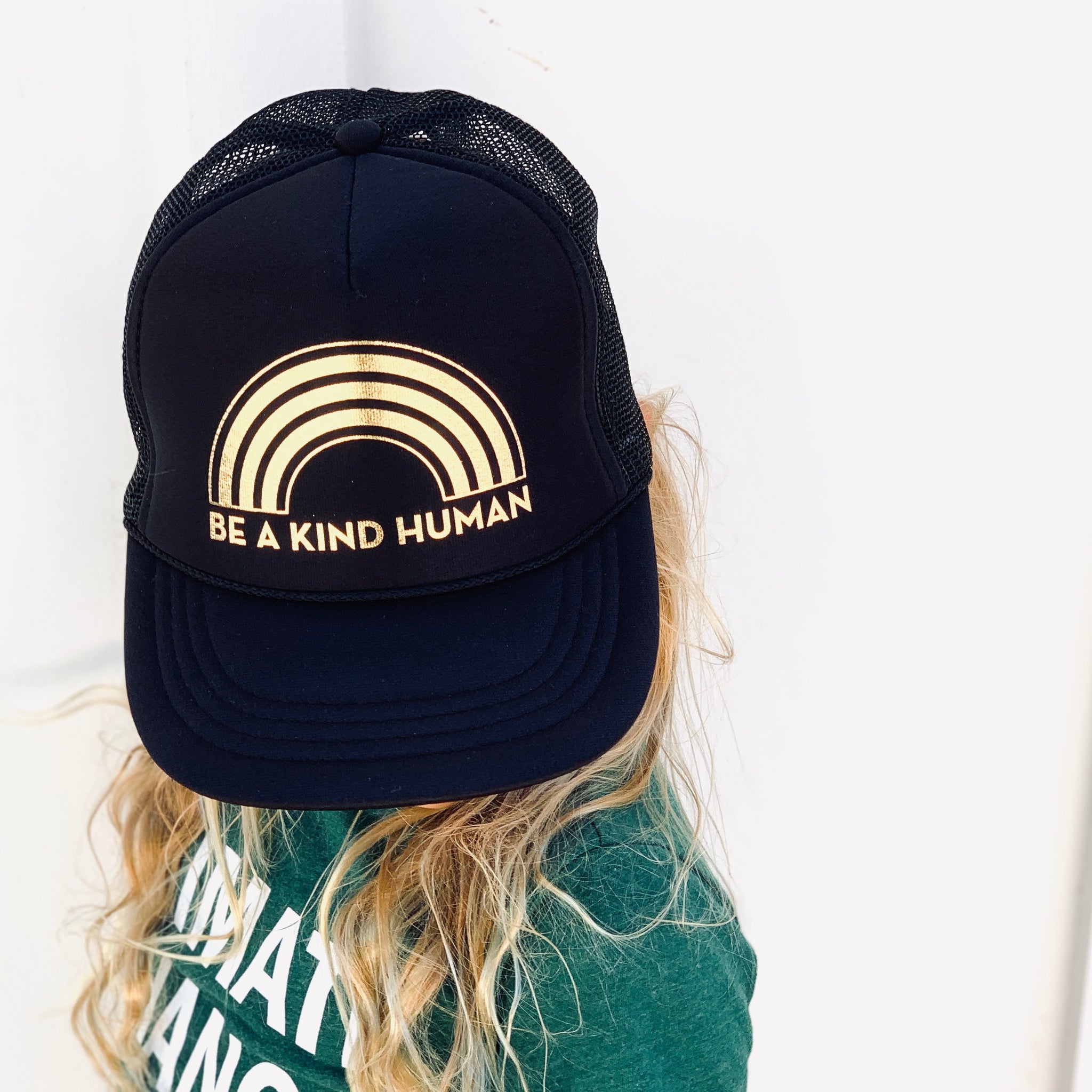 BE A KIND HUMAN TRUCKER HAT