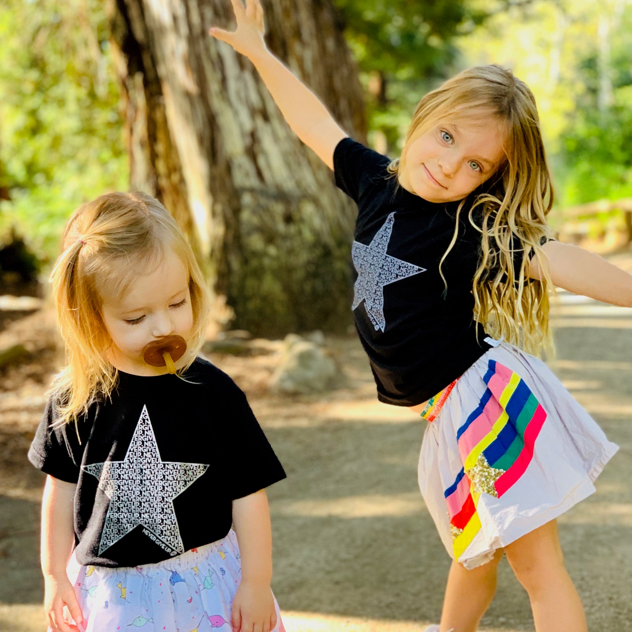 KIDS STAR NEVER GIVE UP. TEE