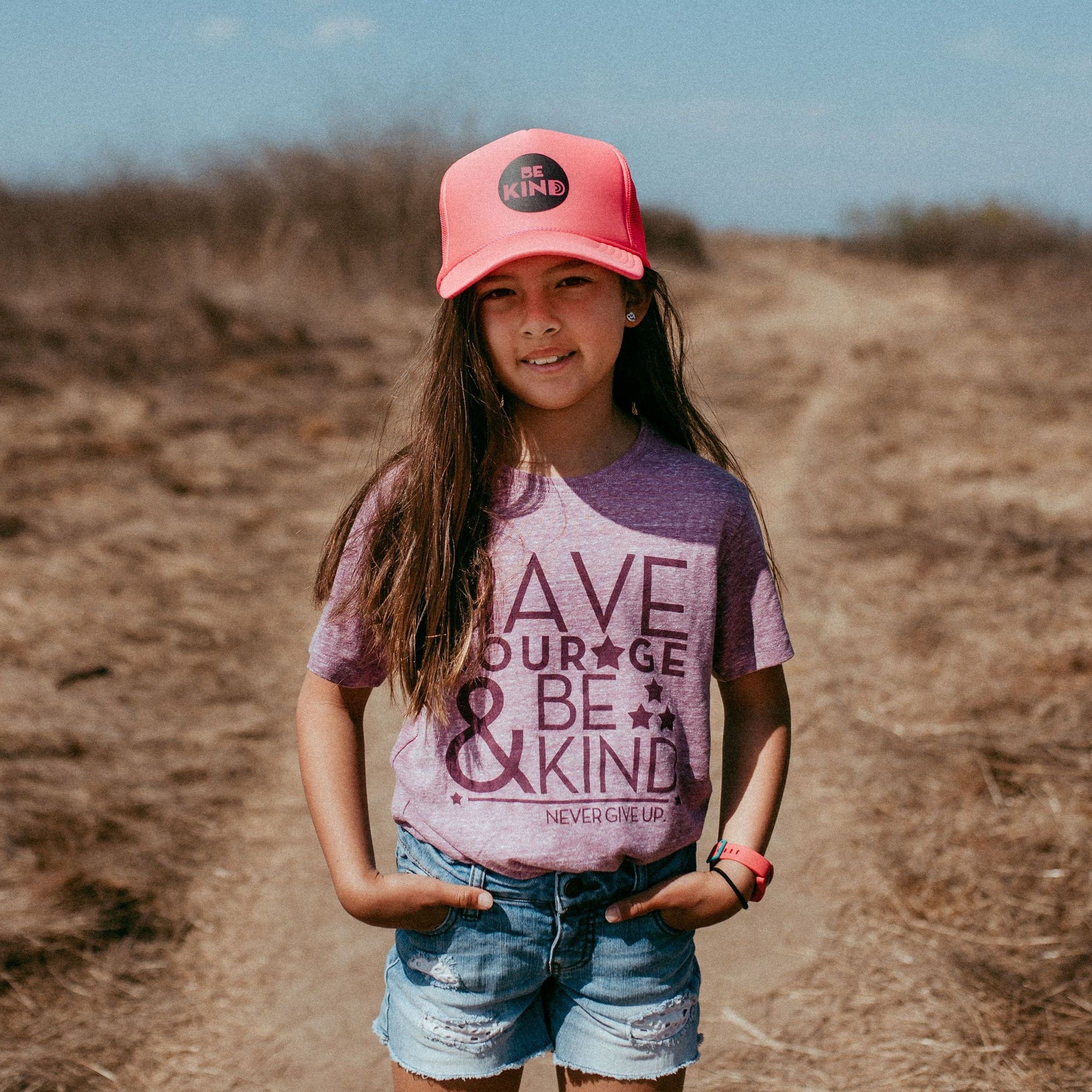 HAVE COURAGE & BE KIND TEE (LILAC)