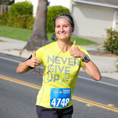 WOMENS LIME GREEN NEVER GIVE UP. JERSEY :: Gwendolyn Strong